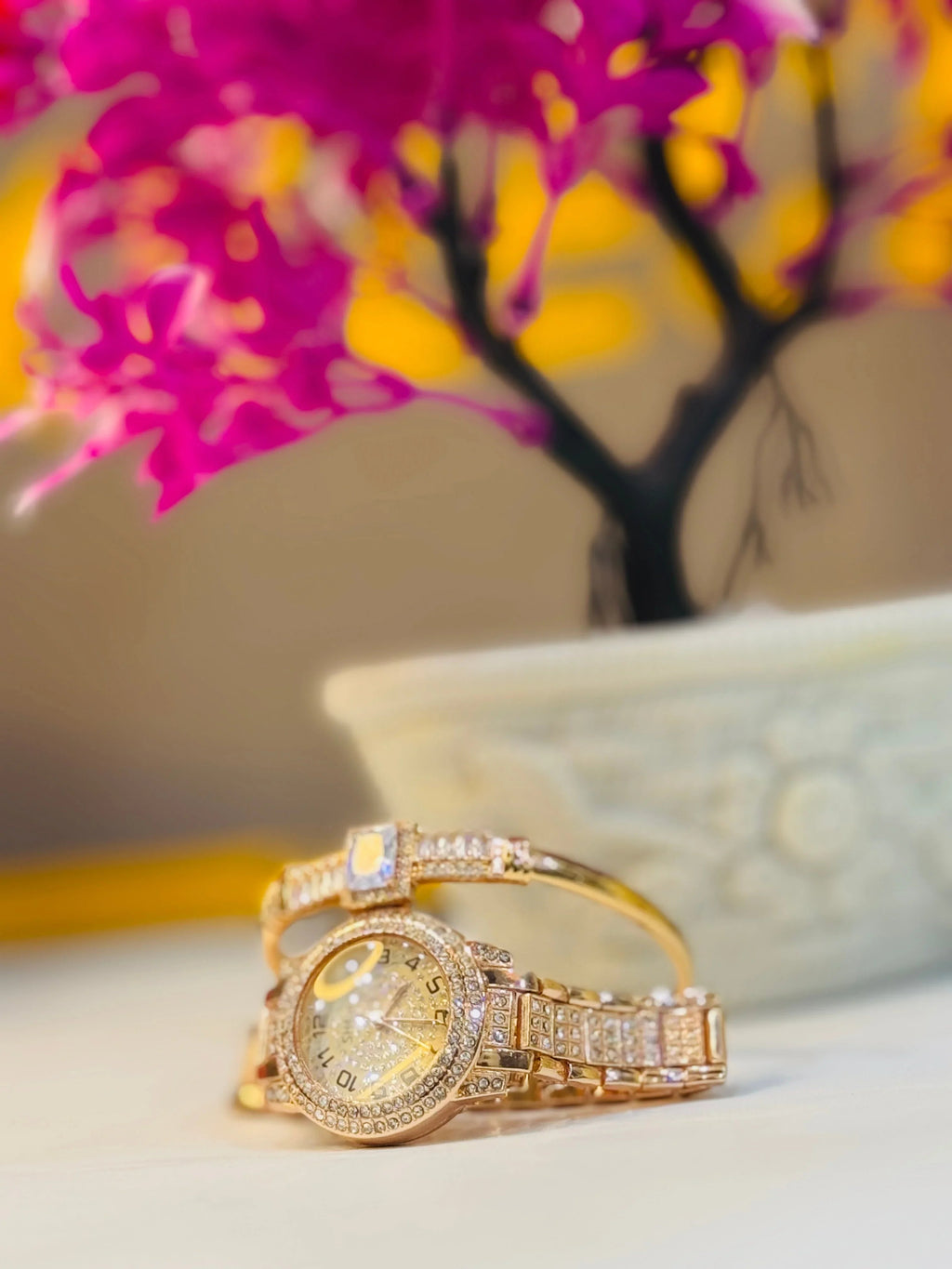 Girl Stone Watch & Bangles